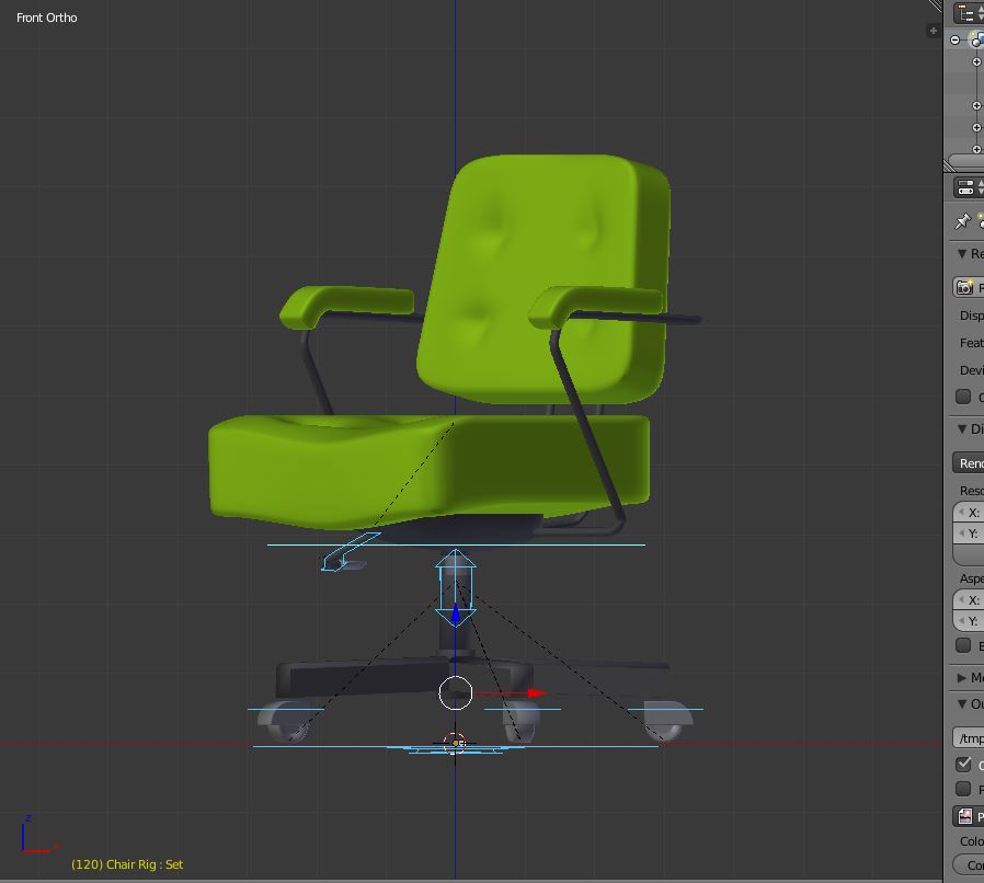 Rigged office chair preview image 1